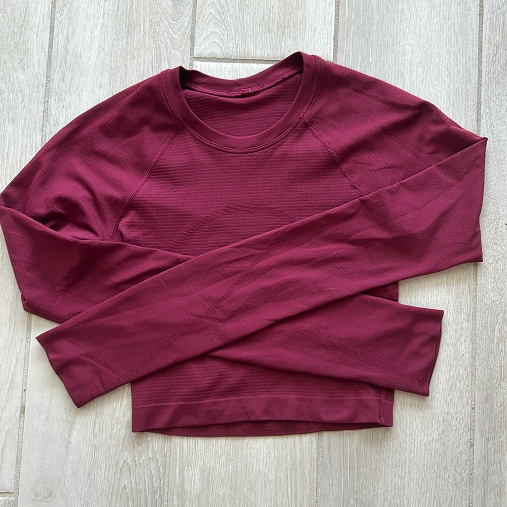 Long sleave lululemon swiftly tech crop